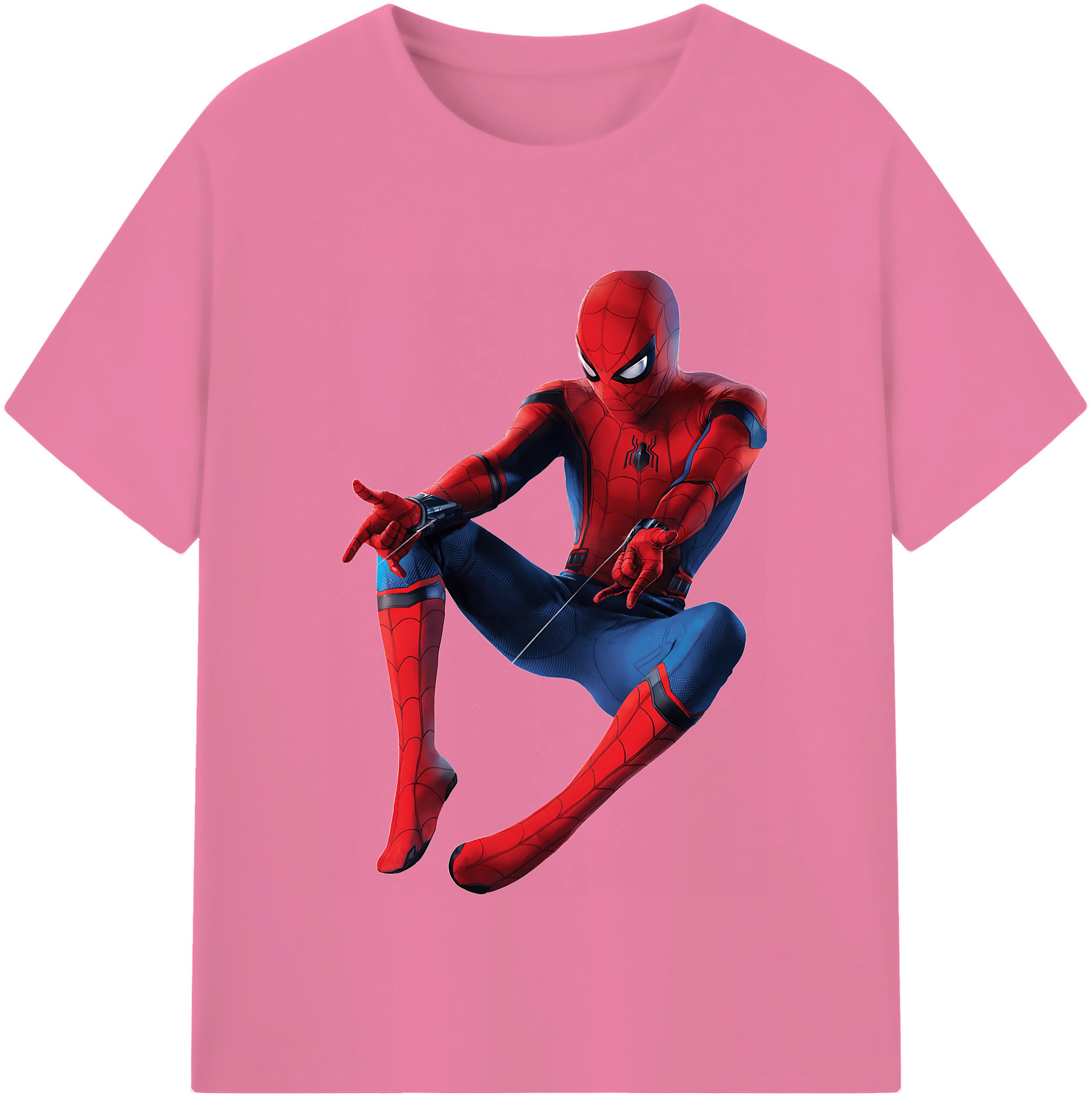 （画像用） Spider Man スパイダーマン 綿100％半袖Tシャツ（フロントプリント）
